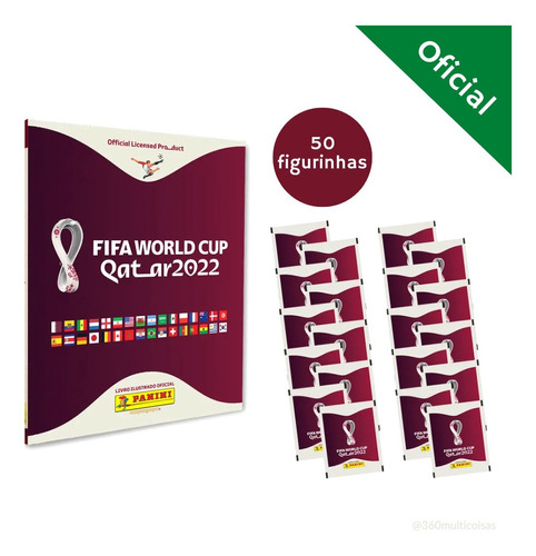 Kit Álbum Da Copa 2022 Qatar + 50 Figurinhas Qatar (10 Env) | MercadoLivre