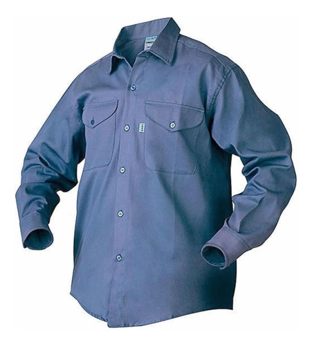 Camisa Ombu Color Azul Talle 48