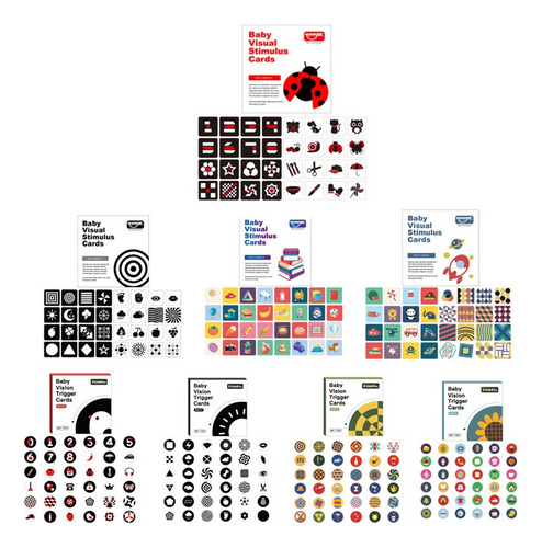8 Libros, Juguetes Montessori De Alto Contraste