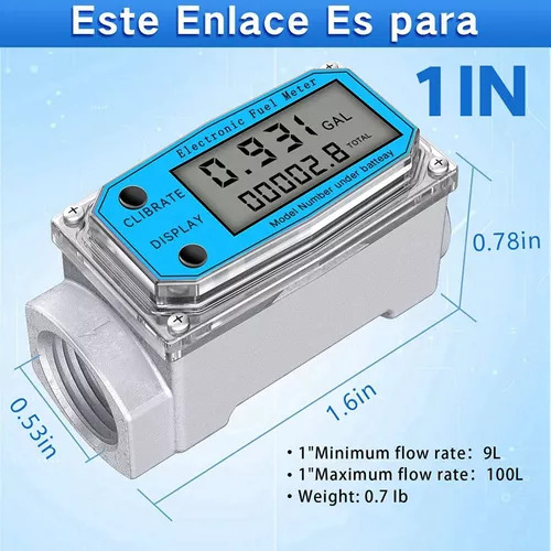 Tambo Digital Turbine Flow Medidor