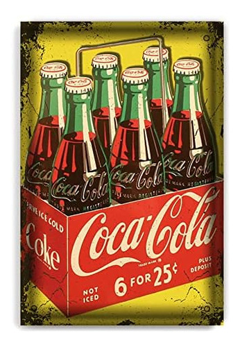 Cartel De Metal Retro, Decoración De Pared Vintage, Coca Col