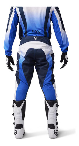 Pantalon Fox Adulto Modelo 2025, P/moto, Seguro, Original Azul C/blanco 36