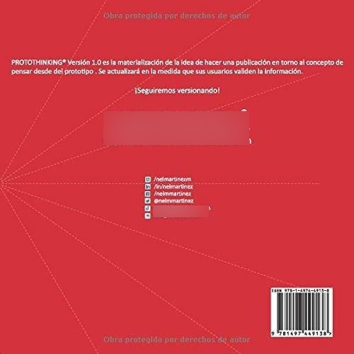 Protothinking Pensamiento De Diseño En Accion -., De Martinez, Nel. Editorial Createspace Independent Publishing Platform En Español