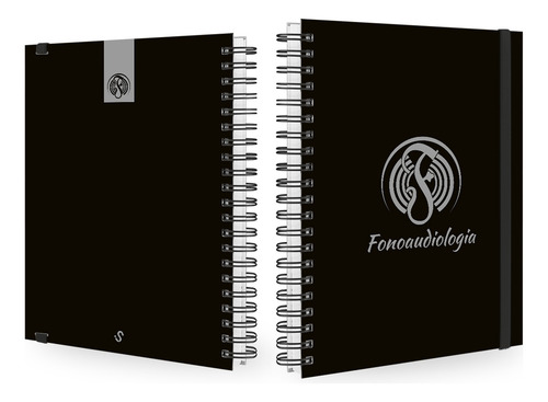 Caderno Universitário Plus Profissões Prata 12 Matérias Cor Fonoaudiologia