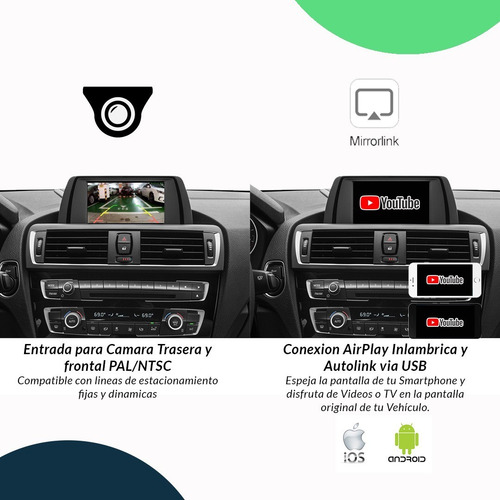 Interface Video Carplay Android Auto Bmw X1 X3 X5 X6 Cic