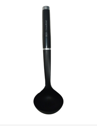 Cucharon Kitchenaid Negro Plata De Nylon Y  Mango Ergonómico