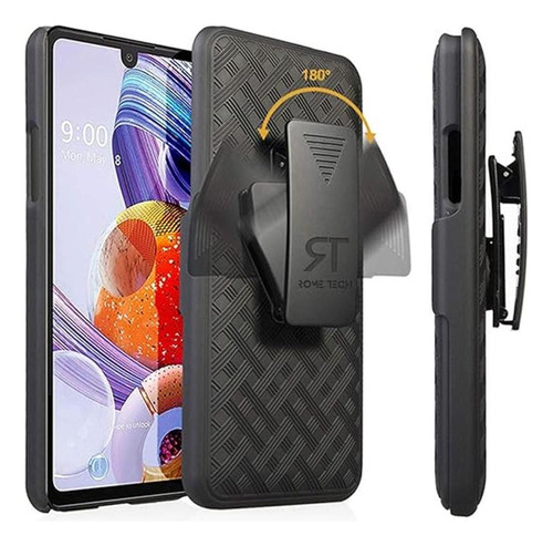 Rome Tech Funda Protectora Para LG Stylo 6 Con Clip Para