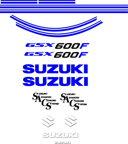 Calcos Suzuki Gsx 600 F Katana Año 1988 Kit Completo