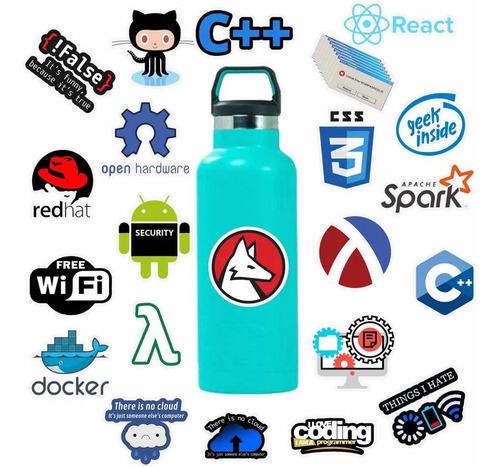 Adesivos Criativos Programação Dev Sortidos Geek 50 Unidades