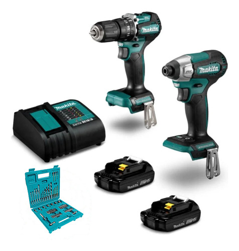 Kit Taladro Perc + Atornillador Imp. 18v Makita Dlx2414yx7-2
