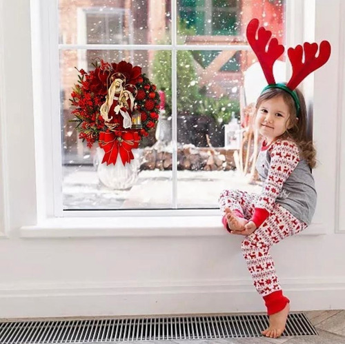 Corona De Navidad Adornos Puerta Colgante Árbol Accesorios