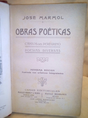 Obras Poéticas De José Mármol (1903)