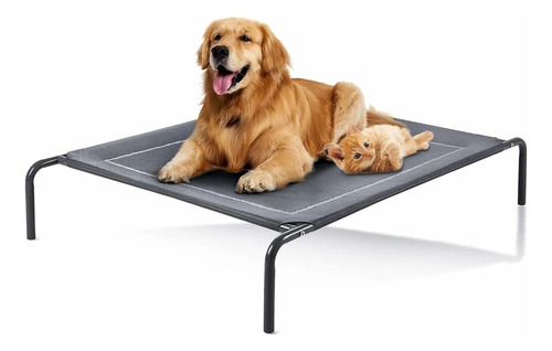 Cama De Perro Elevada Con Malla Transpirable Portátil Grande