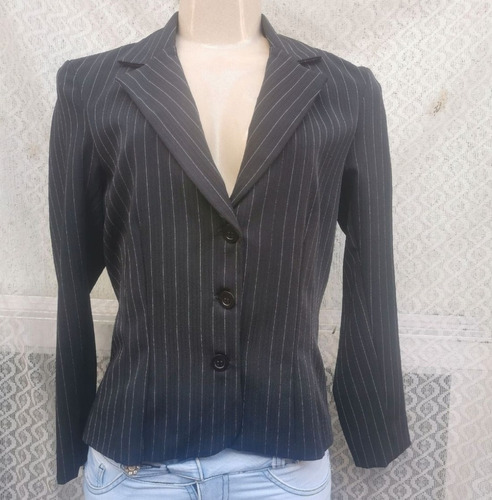 Blazer Risca De Giz Tam M