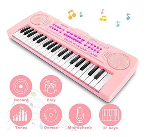 37 teclas teclado electrónico multifuncional juguete educativo musical apto para niños principiantes