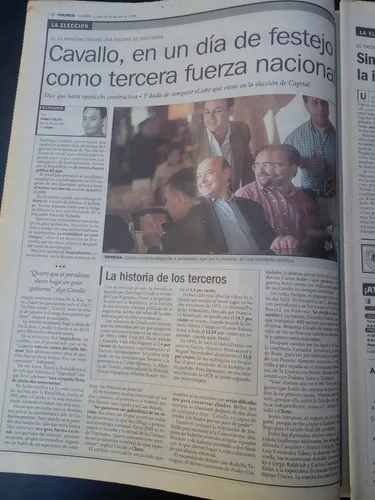 Clarín 25/10/1999 Triunfo De La Rúa Presidente Chacho E (Usado)