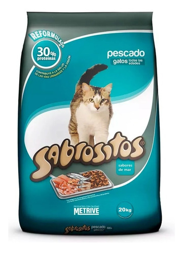 Alimento Sabrositos Gato Sabor Pescado X20kg.