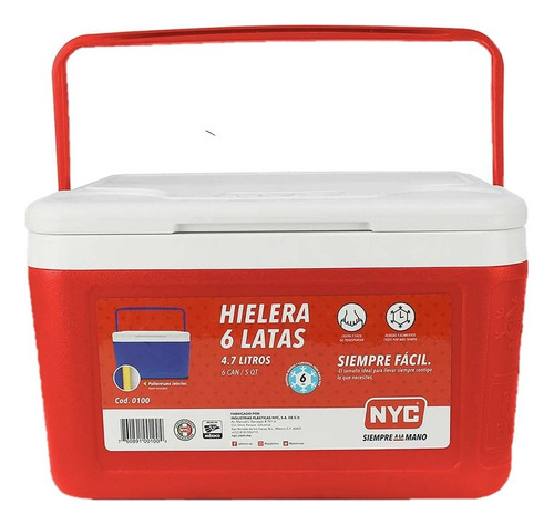 Hielera Mini 5 Qt Portátil Térmica Alimentos/bebidas