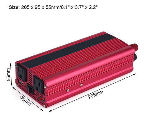2000w Dc 12v A Ac 110v Convertidor De Corriente Del Inversor