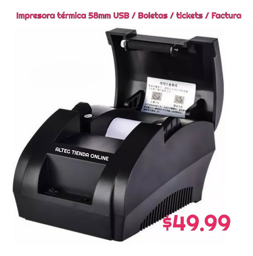 Impresora Térmica Usb ( No Es Bluetooth )