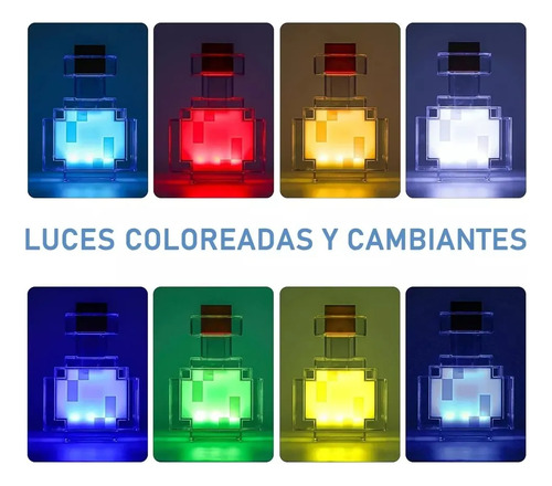 Luz Nocturna De Botella De Poción De 8 Colores