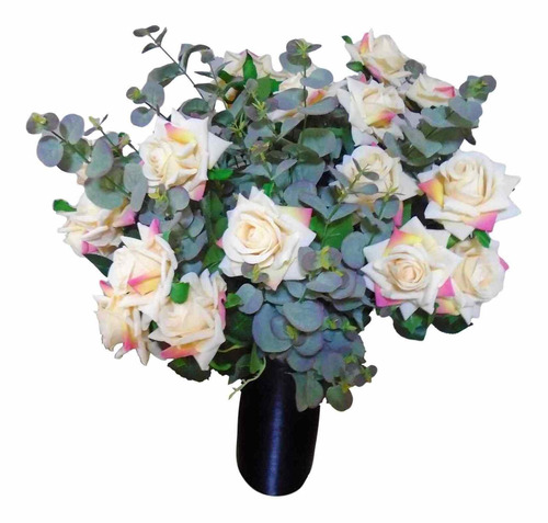 5 Rosas Artificiais Aveludadas Flor Artificial Para Enfeites | Frete grátis