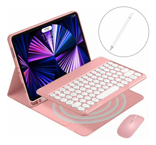 Funda Con Teclado+ Mouse+lápiz Para iPad 9ª/8ª/7ª  10.2''