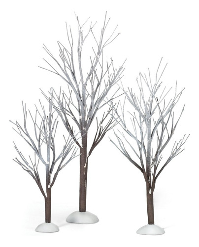 Juego De 3 Árboles First Frost Para Snow Village