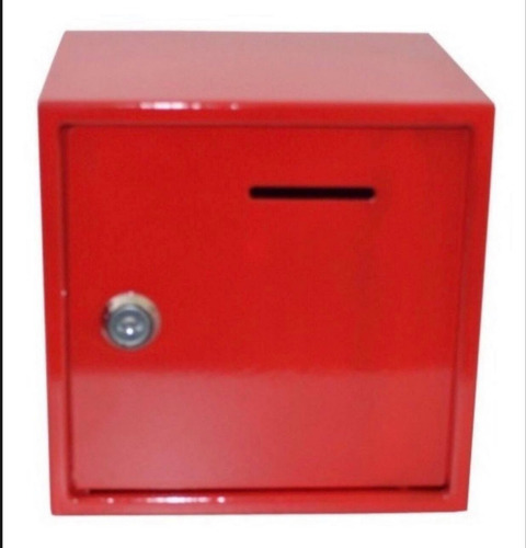 Caja De Seguridad Para Dinero Tipo Alcancia 16 X 16 X 15 Color Rojo