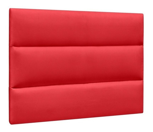  Cabeceira de cama box Mpozenato Grécia 1 corpo 90cm x 62cm Camurça vermelha