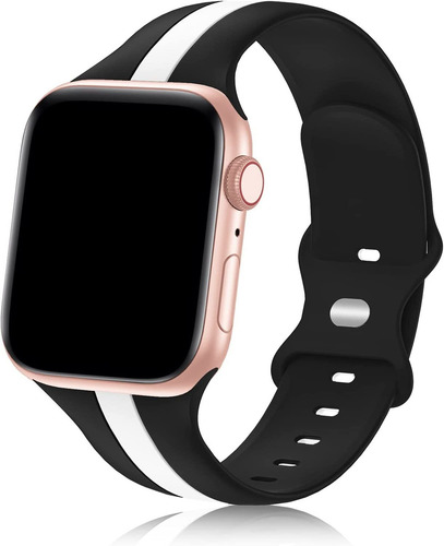 Malla Para Apple Watch Black White / - 38mm/40mm/41mm