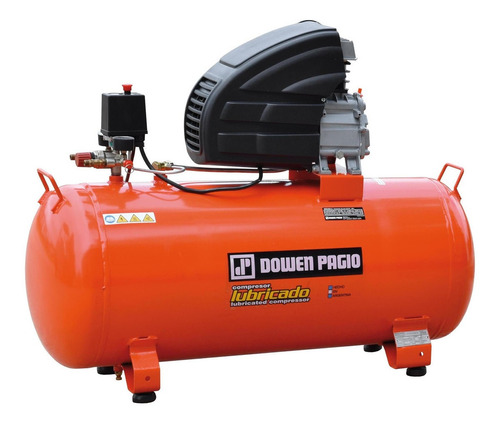Compresor de aire eléctrico portátil Dowen Pagio CA2510SP 100L 2.5hp 220V 50Hz naranja
