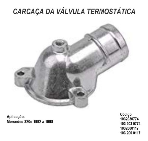 Carcaça Valvula Termostática Mercedes 190e 300e C280 E320 