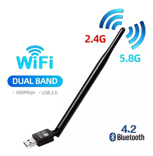 Adaptador Antena Usb Wifi 2.4/5g Bt 4.1 Reacondicionado