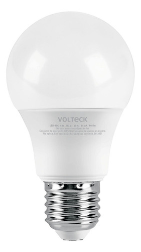 Foco Led T. Bulbo 6 W Luz Calida Voltech 46857