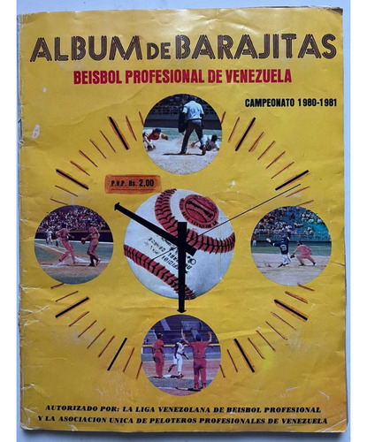 Album De Barajita Del Beisbol Profesional Lleno Temp 1980-81