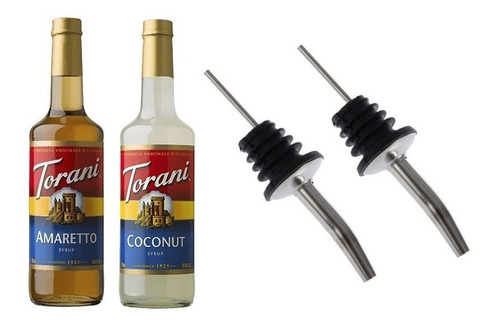 Syrup Torani  Amaretto  Coconut Pack +2 Dosificadores