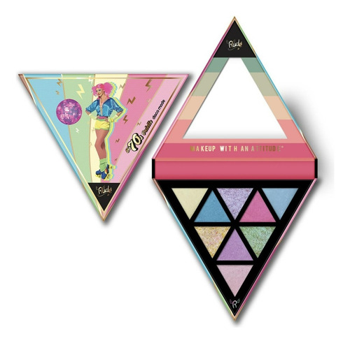 Coleção Shadow Palette The 70s Rude Cosmetics Shadow Color Disco Mode Anos 70