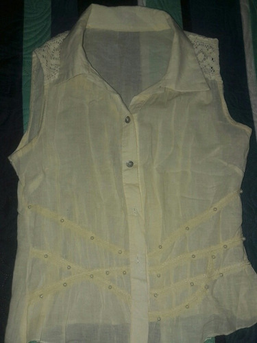 Blusa Beige Talla S Usada