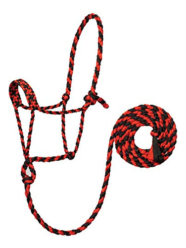 Braided Rope Halter With 6' Lead