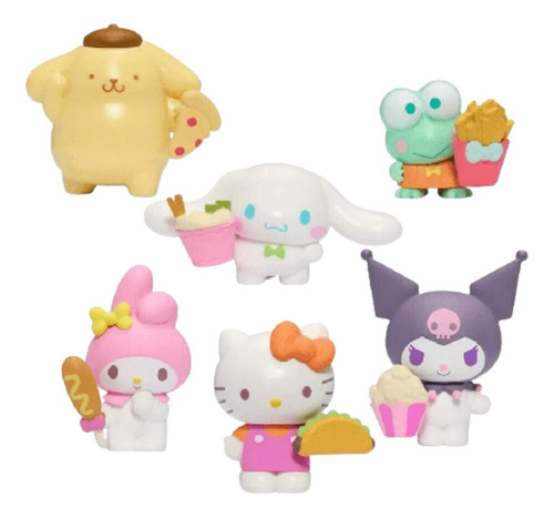 Hello Kitty Set 6 Figuras Con Accesorios