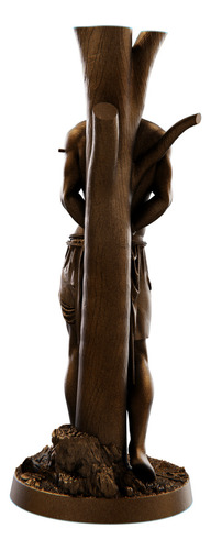 Estátua São Sebastião Estatueta Imagem Católica Cor Co Cobre Antigo