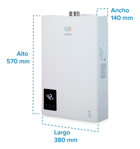 Imagen 3 de 4 de Calentador De Agua Instantáneo Modulante 4 Servicios. Avera.