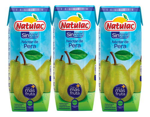 Tripack Jugo Néctar Natulac Pera Sin Azúcar 