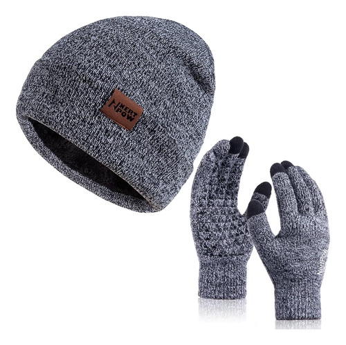 Winter 1-3 Pcs Beanie Hat Gloves Scarf For Men And Women, Kn