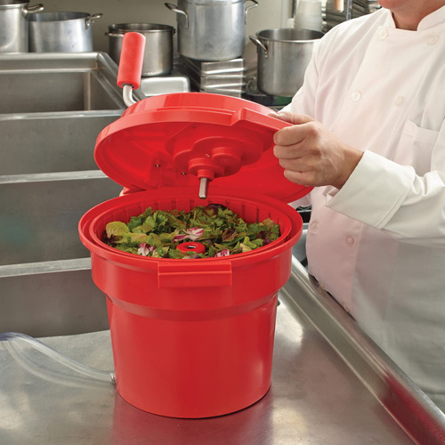 Centrifugador De Lechugas Capacidad 2.5 Galones Color Rojo