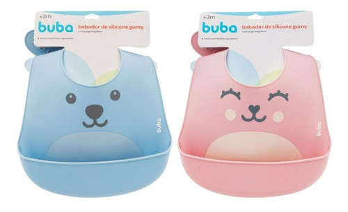 2 Babador De Silicone Bebê Impermeável Migalhas Infantil