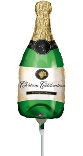 4 Globos Botella Verde Champagne Decora Centro Mesa 14 In