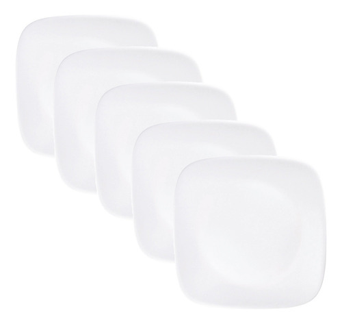 Plato Corelle Ancho Cm Irrompible Ligero Blanco Escarchado