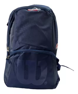 Morral Escolar Mochila Universitaria Bolso Wilson Ele Unisex Color Azul marino Diseño de la tela Elemental